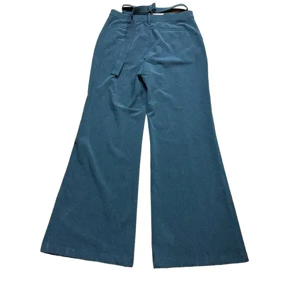 Camila Coelho Charcoal Gray Trouser Pant LARGE Hip Cut Out Wide Flare Leg $238 - Picture 5 of 11